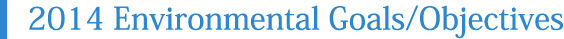 2013 environmental goals/objectives